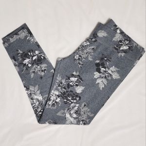 Mixit rose floral design leggings size M